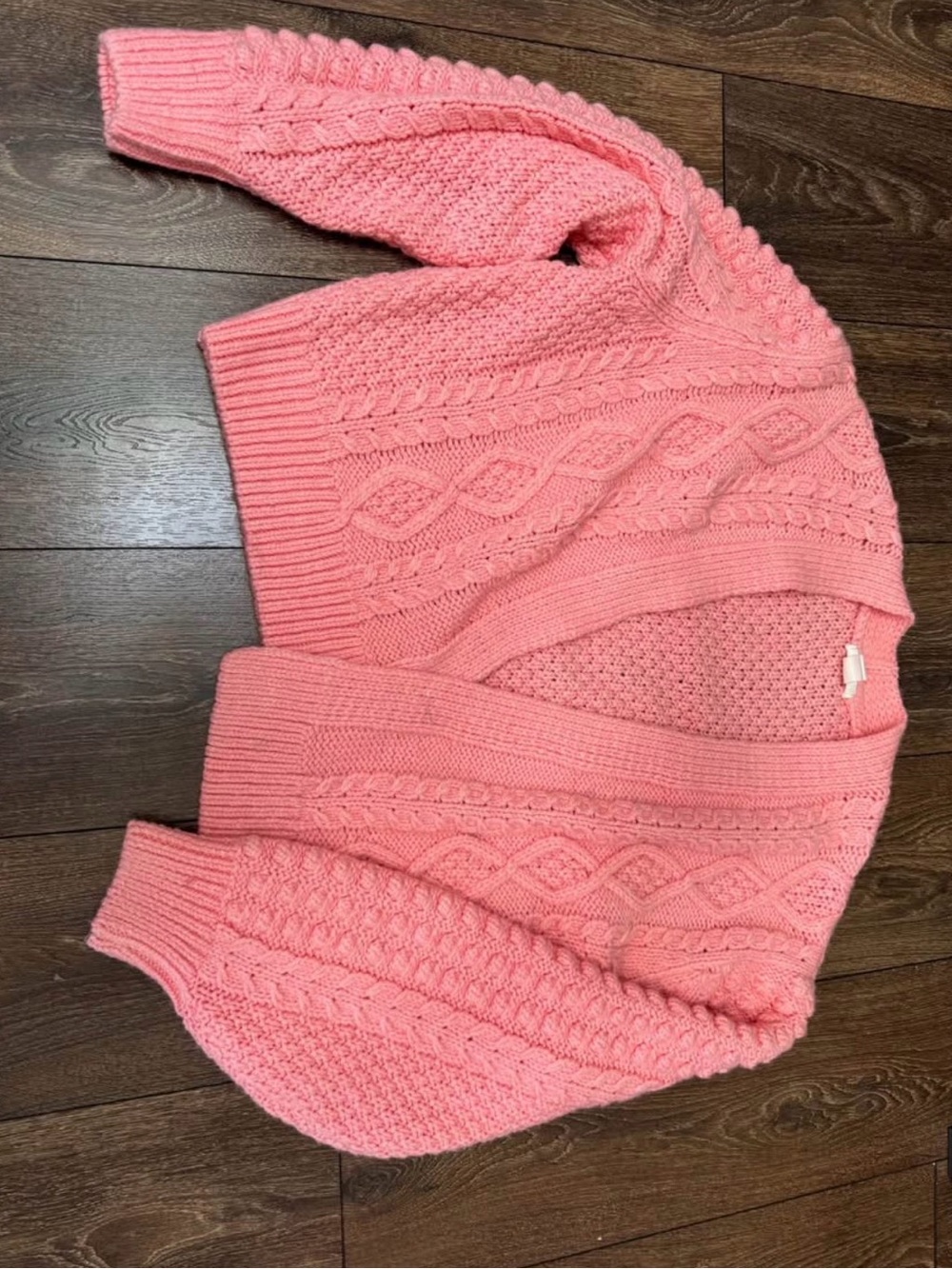 ✨ Chunky Knit Pink Cardigan – H&M (M) ✨